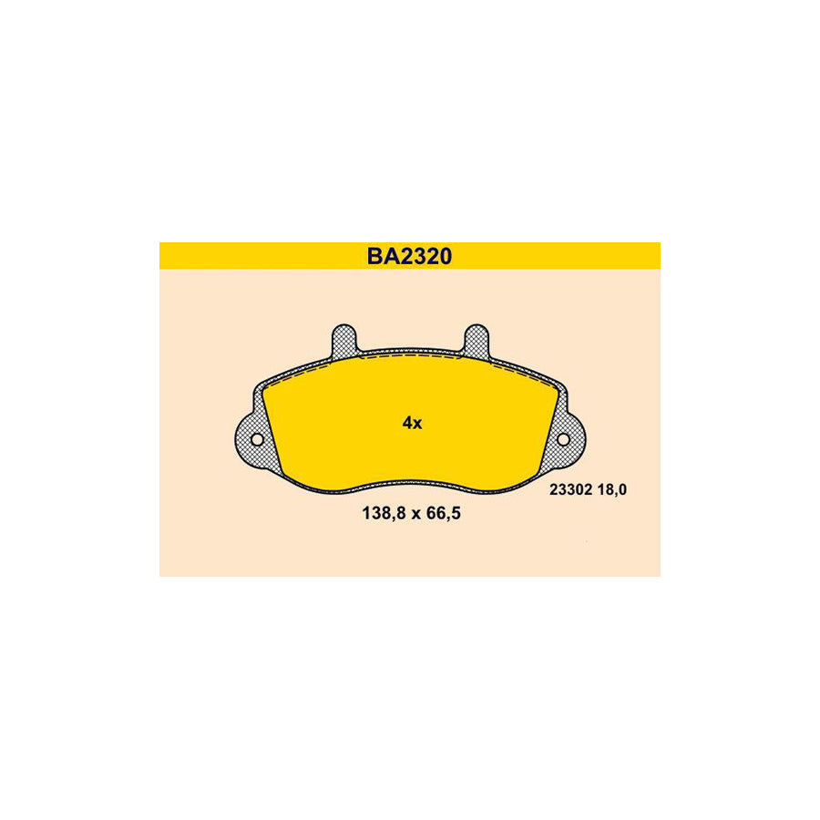 Barum BA2320 Brake Pad Set