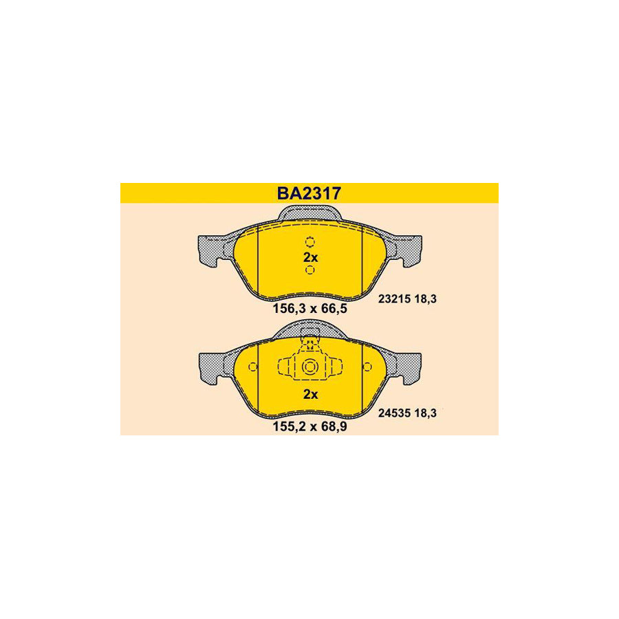 Barum BA2317 Brake Pad Set