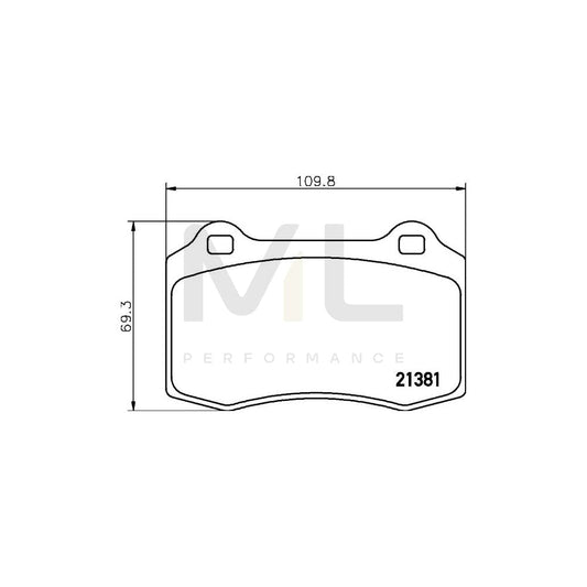 Hella 8DB 355 006-591 Brake Pad Set Not Prepared For Wear Indicator | ML Performance Car Parts