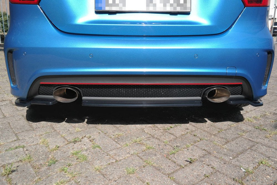 Maxton Design ME-A-176-AMGLINE-RD1T Central Rear Splitter (without vertical bars) Mercedes Benz A-Class W176 AMG-Line (Pre-Facelift) | ML Performance UK Car Parts