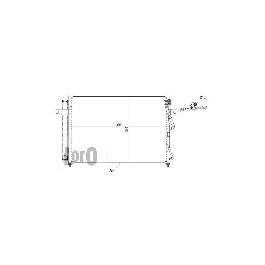 Abakus 0190160023 Air Conditioning Condenser For Hyundai Getz (Tb) | ML Performance UK