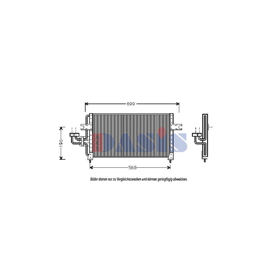 AKS Dasis 562070N Air Conditioning Condenser For Hyundai Lantra I Saloon (J-1) | ML Performance UK