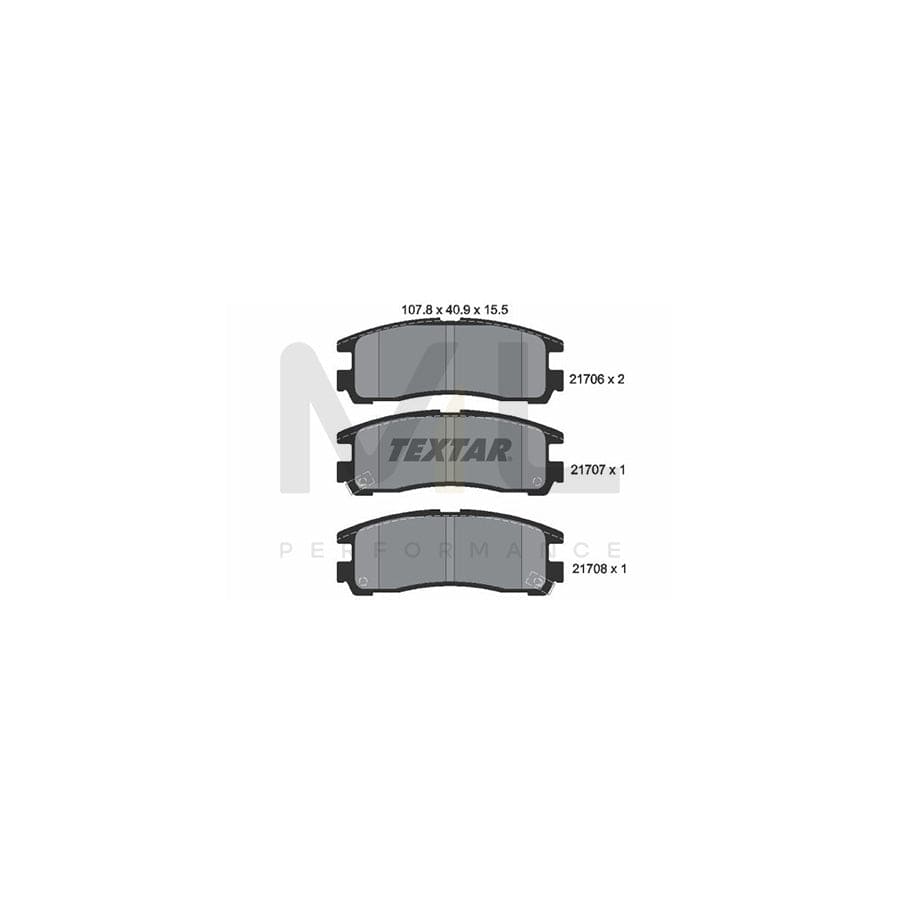 TEXTAR 2170602 Brake pad set with acoustic wear warning | ML Performance Car Parts