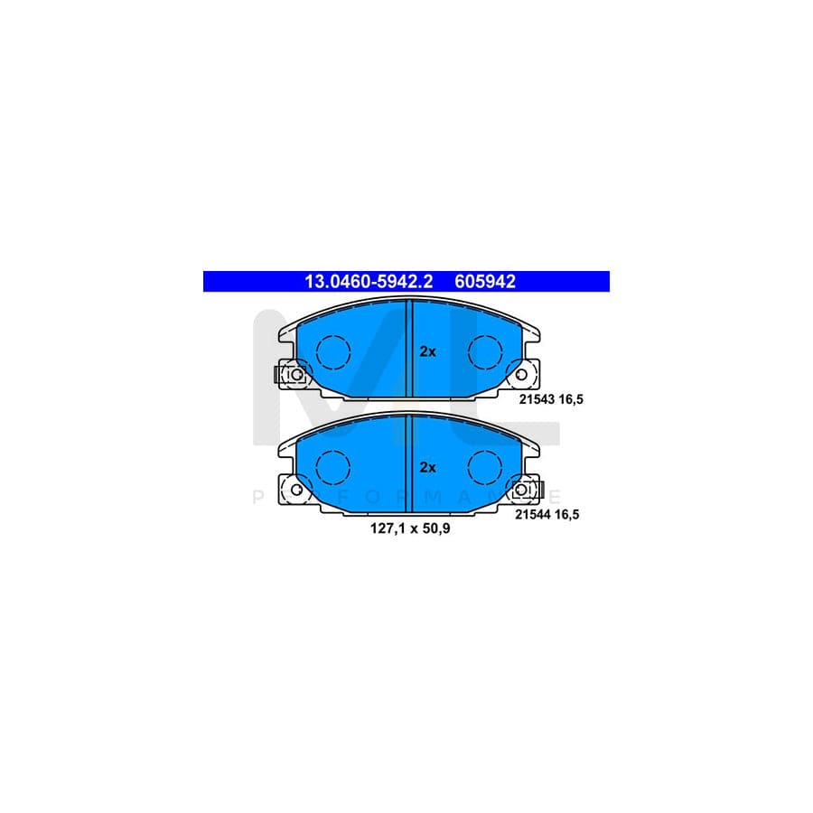 ATE 13.0460-5942.2 Brake pad set with acoustic wear warning | ML Performance Car Parts