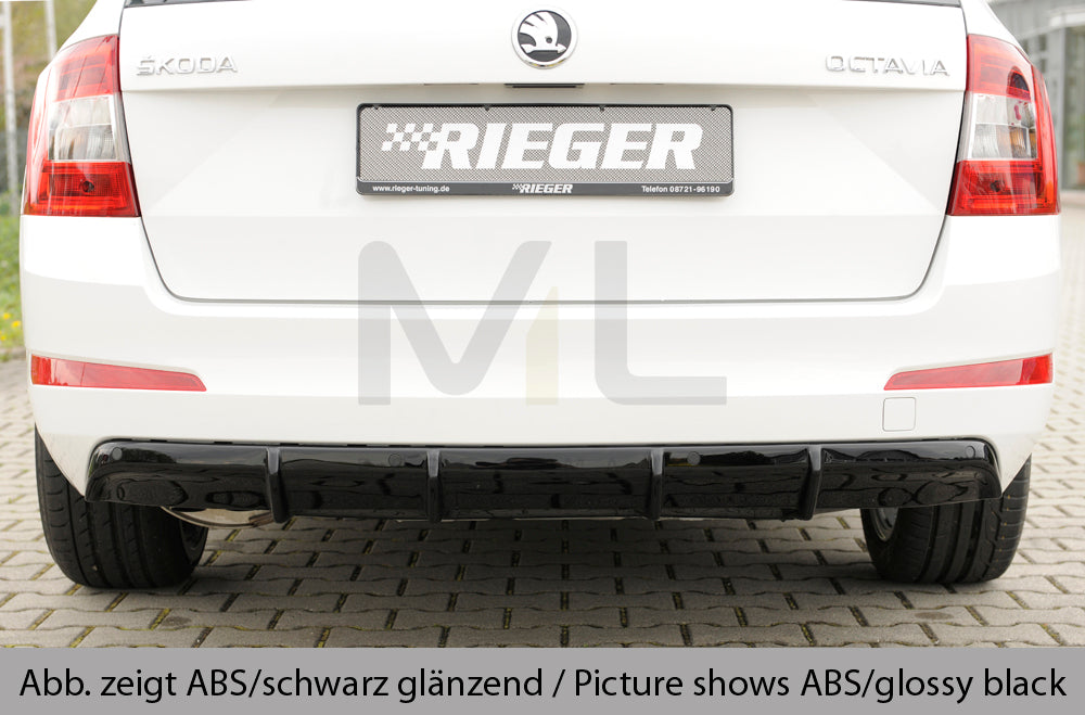 Rieger 00079029 Skoda 5E Octavia Rear Diffuser 5 | ML Performance UK Car Parts