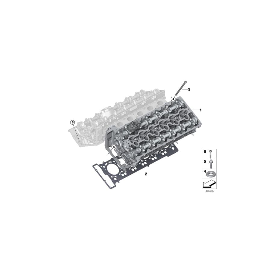 Genuine BMW 11122450444 G12 Cylinder Head With Valve Gear ZYL. 1-6 (Inc. M760iX & M760LiX) | ML Performance UK Car Parts