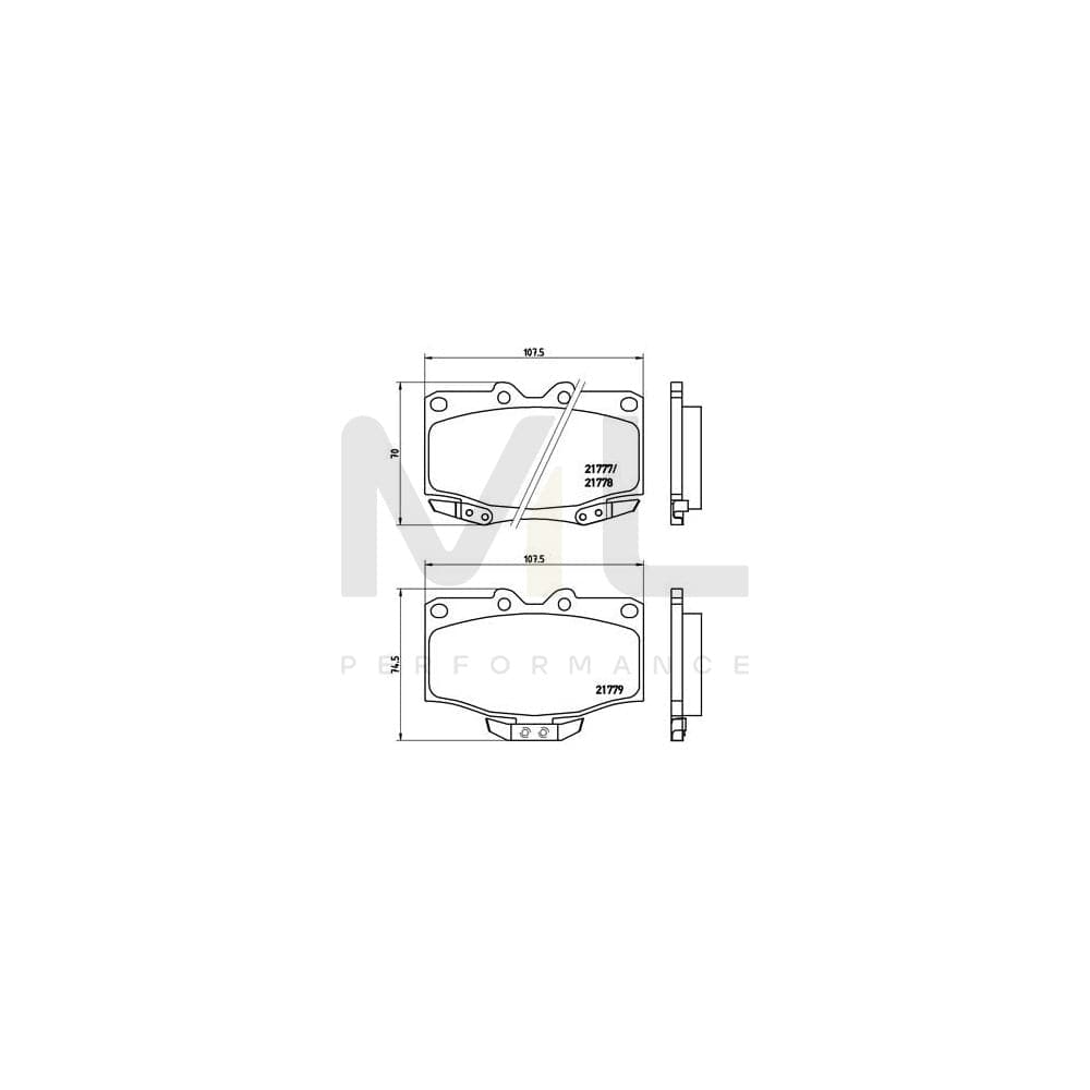 Brembo P 83 026 Brake Pad Set For Toyota Land Cruiser Prado 70 Off-Road (J70) With Acoustic Wear Warning | ML Performance Car Parts