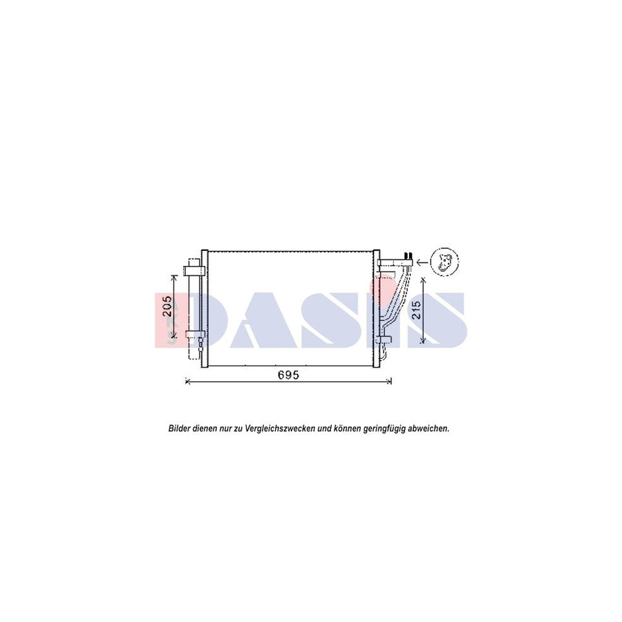 AKS Dasis 512079N Air Conditioning Condenser For Kia Cerato | ML Performance UK