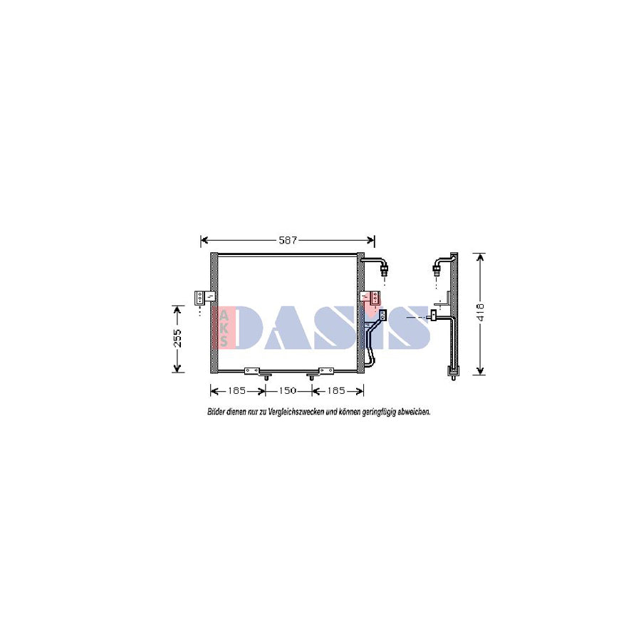 AKS Dasis 512080N Air Conditioning Condenser For Kia Sportage I (K00, Ja) | ML Performance UK