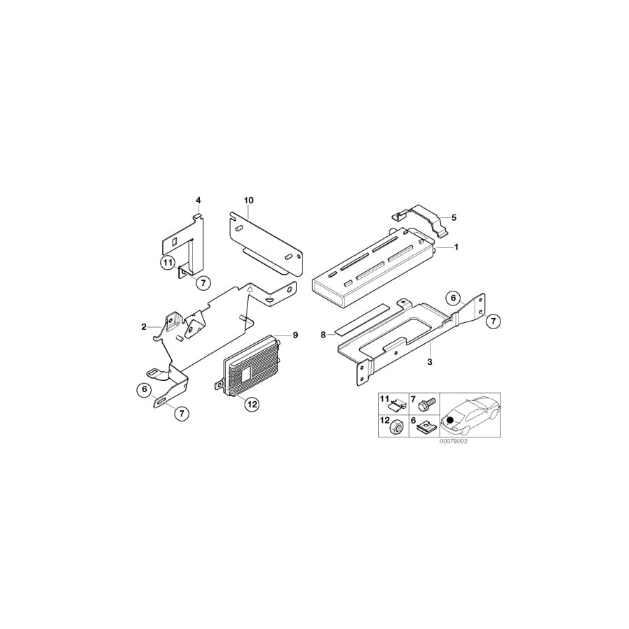 Genuine BMW 84138376241 E46 Bracket Transmitter-Receiver (Inc. 320td, 318td & 323i) | ML Performance UK Car Parts