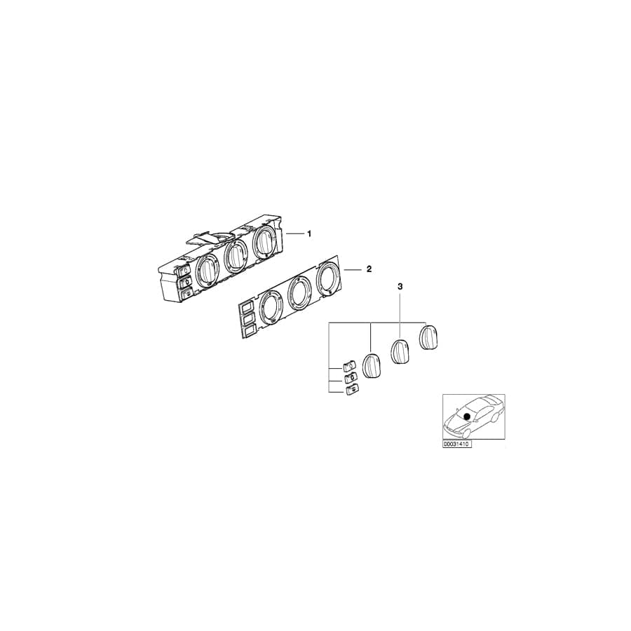 Genuine BMW 64116919767 E39 Air Conditioning Control (Inc. 525tds, 528i & 523i) | ML Performance UK Car Parts