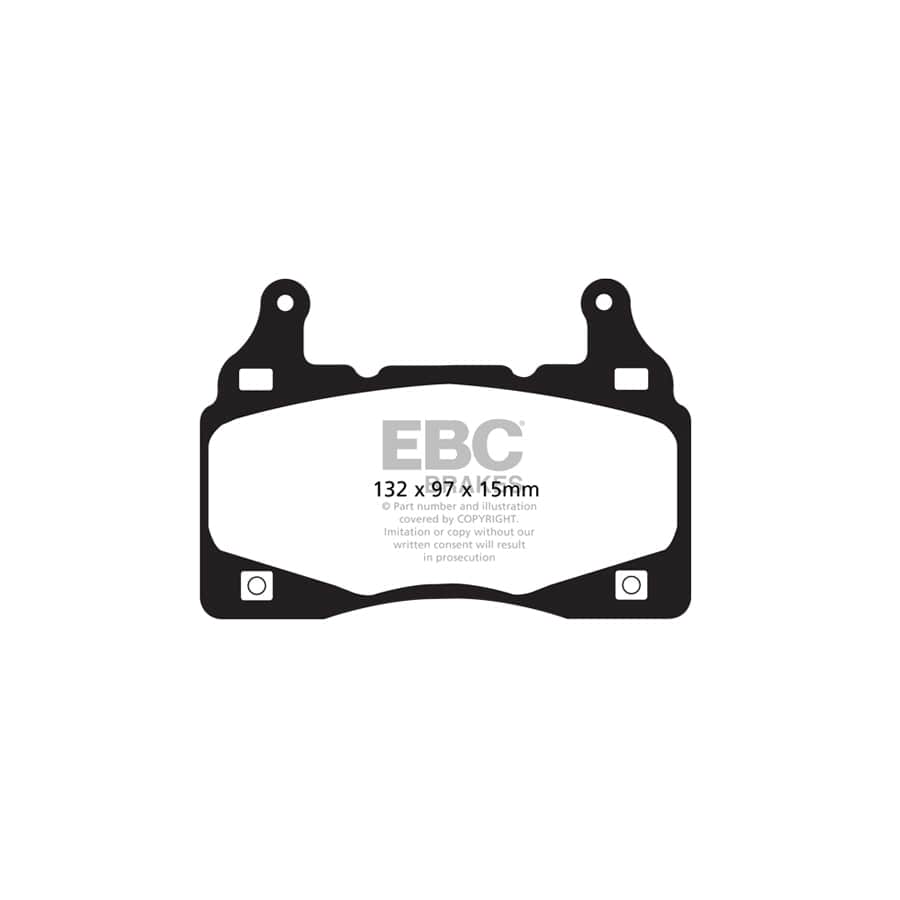 EBC PD03KF297 Chevrolet Camaro Yellowstuff Front Brake Pad & Plain Disc Kit - Brembo Caliper 2 | ML Performance UK Car Parts