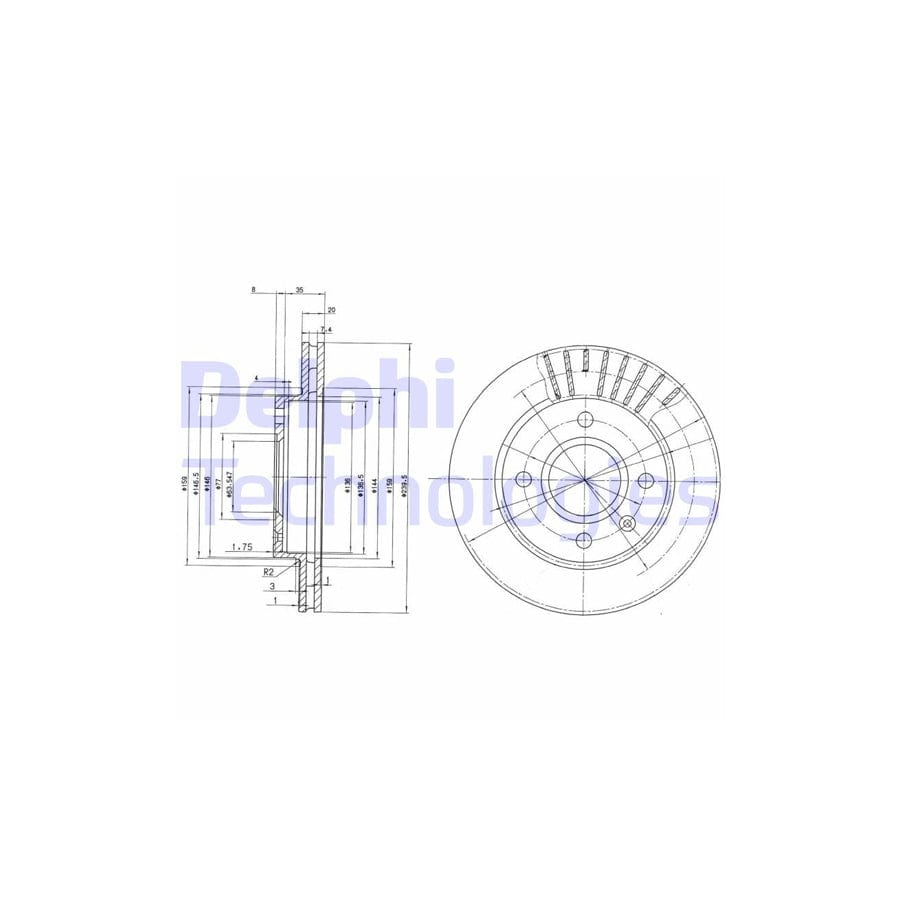 Delphi Bg2440 Brake Disc