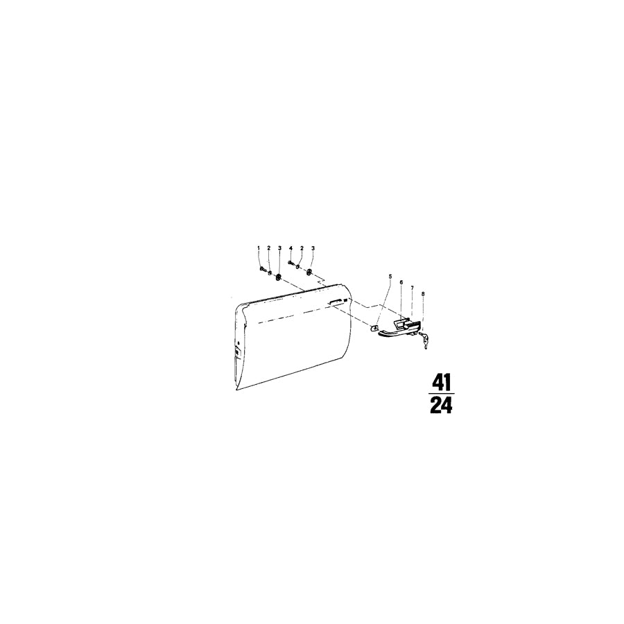 Genuine BMW 51216442101 Catch With Key Right (Inc. 2002, 1502 & 2002tii) | ML Performance UK