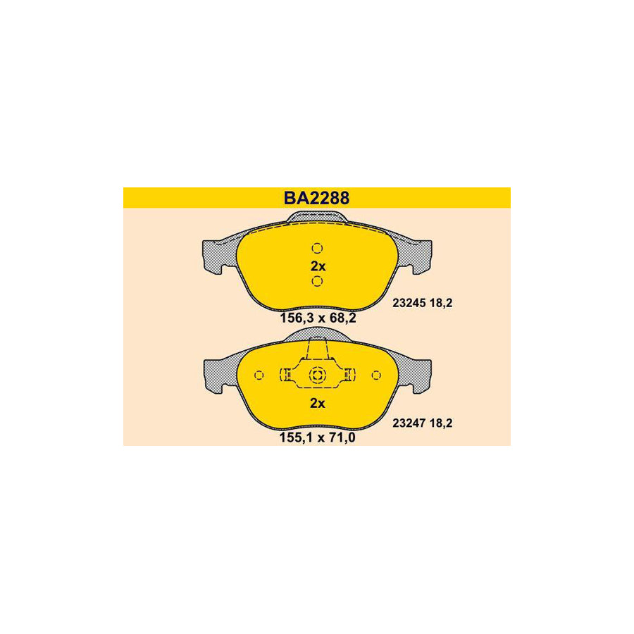 Barum BA2288 Brake Pad Set