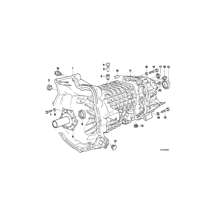 Genuine BMW 23111228075 E30 Roadster Transmission Cover (Inc. 325ix & Z1) | ML Performance UK Car Parts