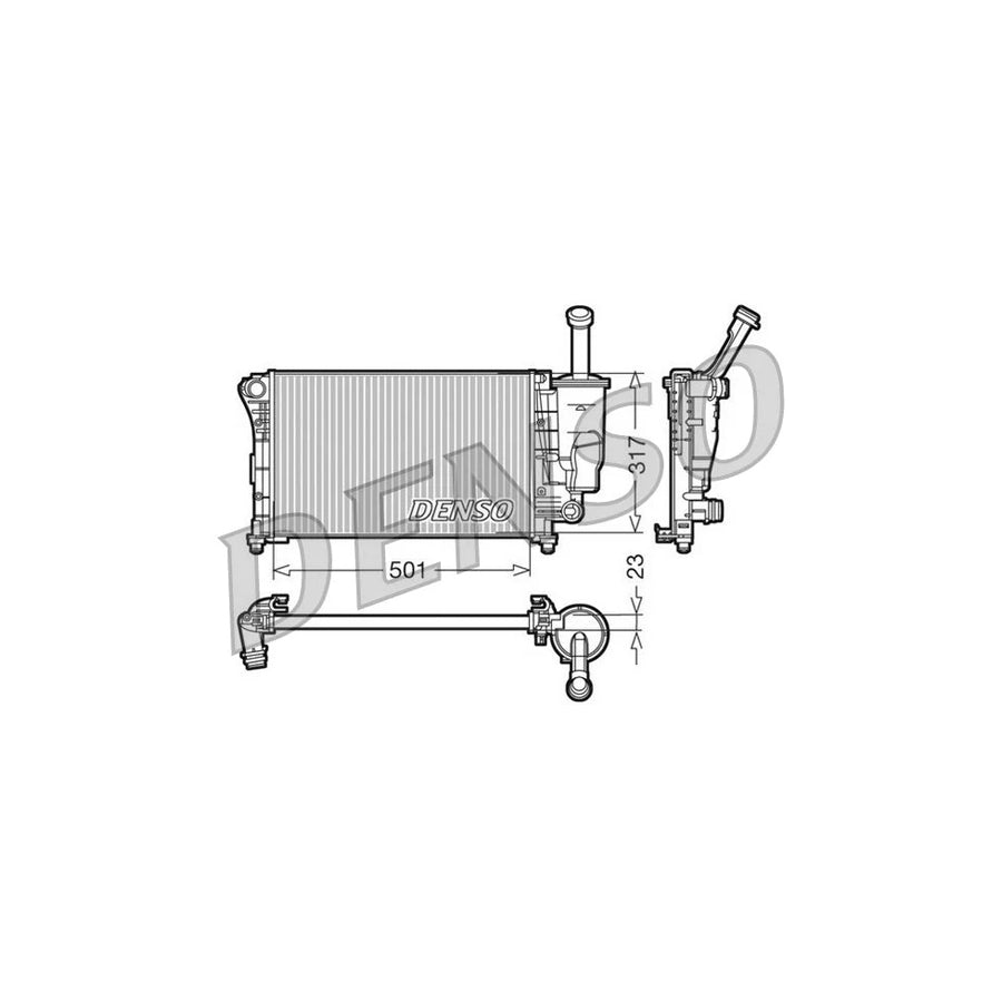 Denso DRM09086 Drm09086 Engine Radiator For Fiat Panda Ii Hatchback (169) | ML Performance UK