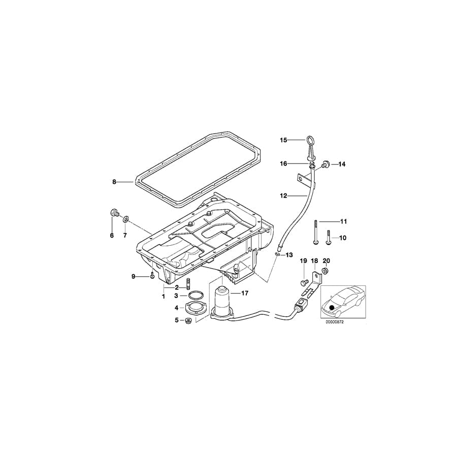 Genuine BMW 11122245529 E36 E34 E39 Hex Bolt With Washer M6X100-Z1 (Inc. 325td, 325tds & 525tds) | ML Performance UK Car Parts