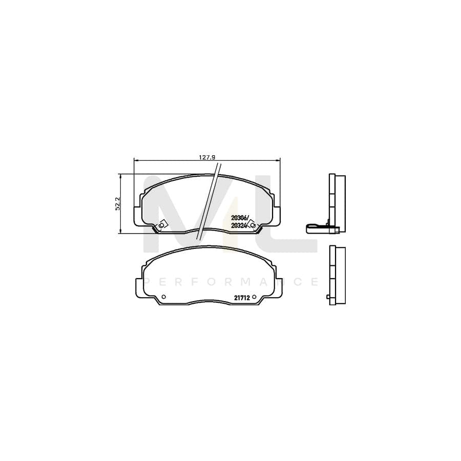 TEXTAR 2171202 Brake pad set with acoustic wear warning | ML Performance Car Parts