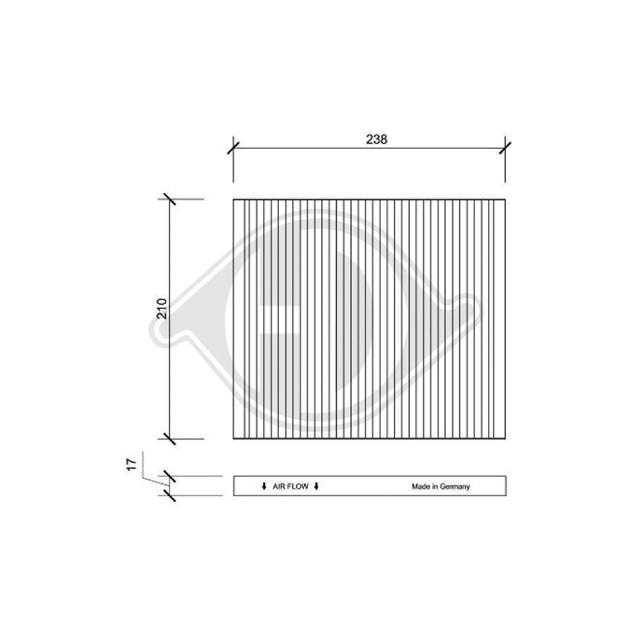 DIEDERICHS DCI0141 Pollen Filter | ML Performance UK Car Parts