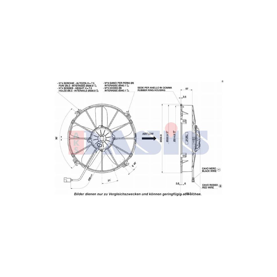 AKS Dasis 870072N Fan, A / C Condenser | ML Performance UK