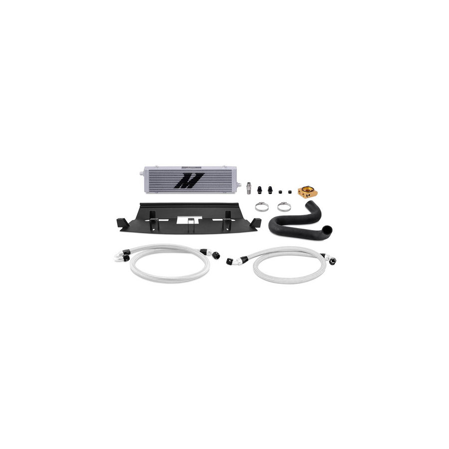 Mishimoto MMOC-MUS8-18TRHD 18+ Ford Mustang GT RHD Oil Cooler Kit Silver Thermostatic