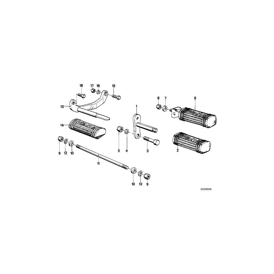 Genuine BMW 46711236309  Footrest, Right (Inc. R45/N, R45 & R65) | ML Performance UK Car Parts