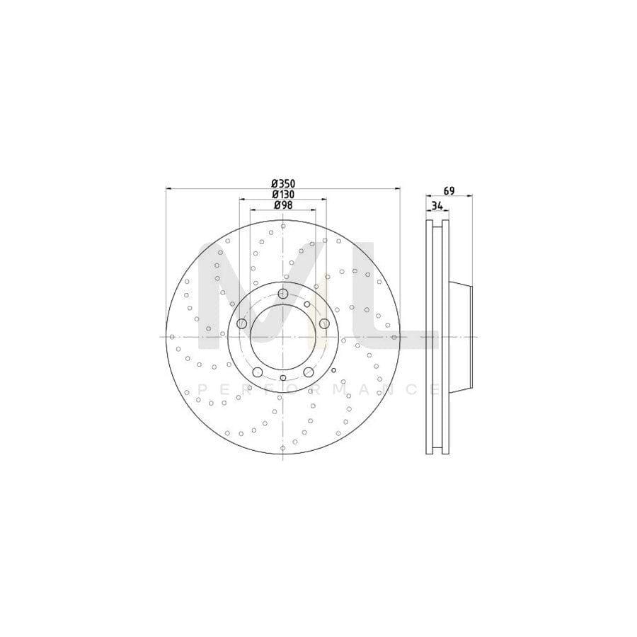 TEXTAR OE-Line 92219210 Brake Disc for PORSCHE 911 Internally Vented, High-carbon, without wheel hub, without wheel studs | ML Performance Car Parts