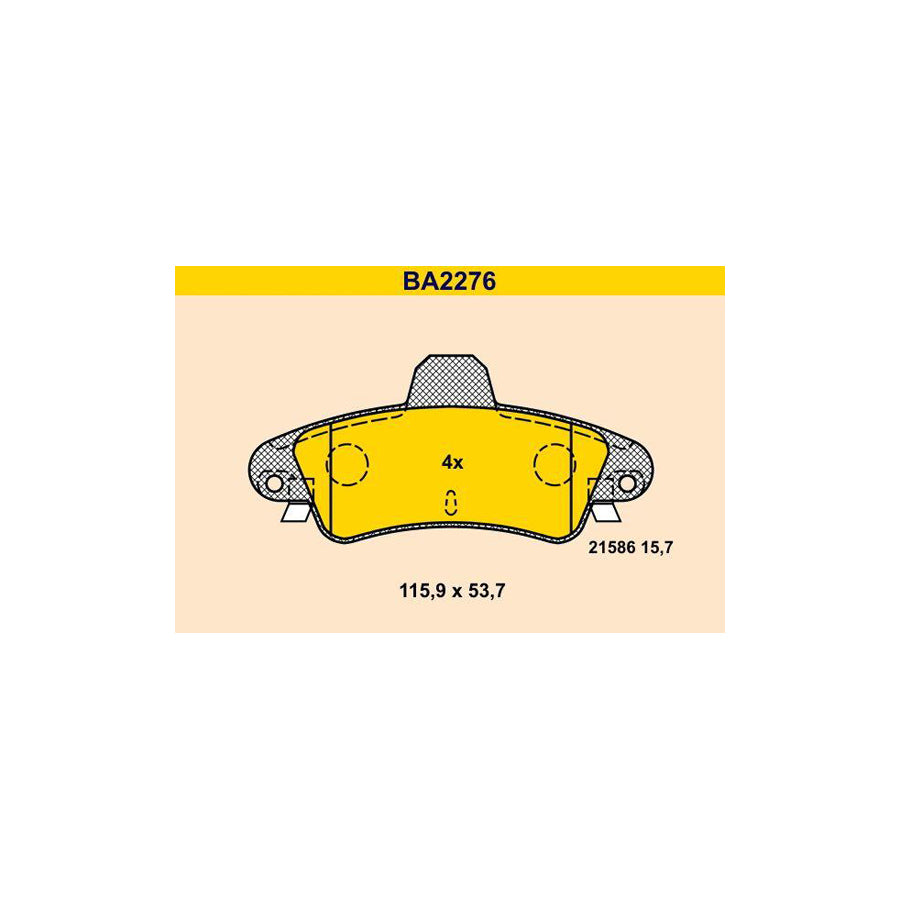 Barum BA2276 Brake Pad Set