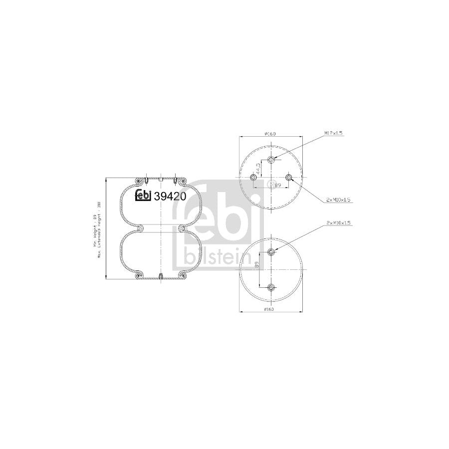 Febi Bilstein 39420 Boot, Air Suspension