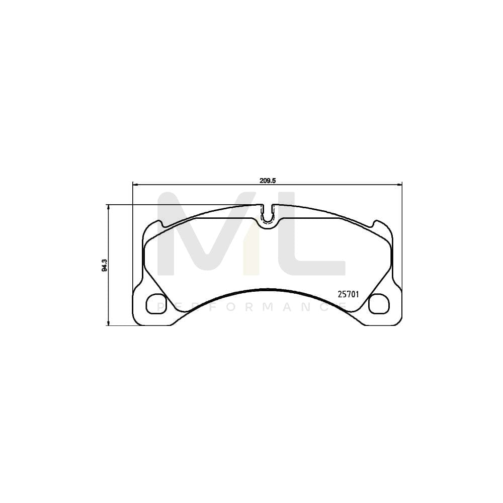 Hella 8DB 355 021-191 Brake Pad Set Prepared For Wear Indicator, With Accessories | ML Performance Car Parts