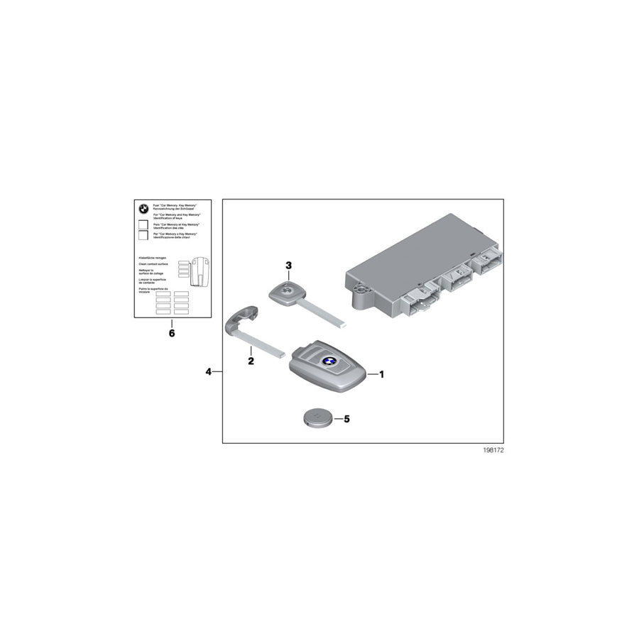 Genuine BMW 51212310978 F25 F10 F07 Set Of Keys With Cas Control Unit 315 MHZ (Inc. 535d, X3 28dX & 535iX) | ML Performance UK