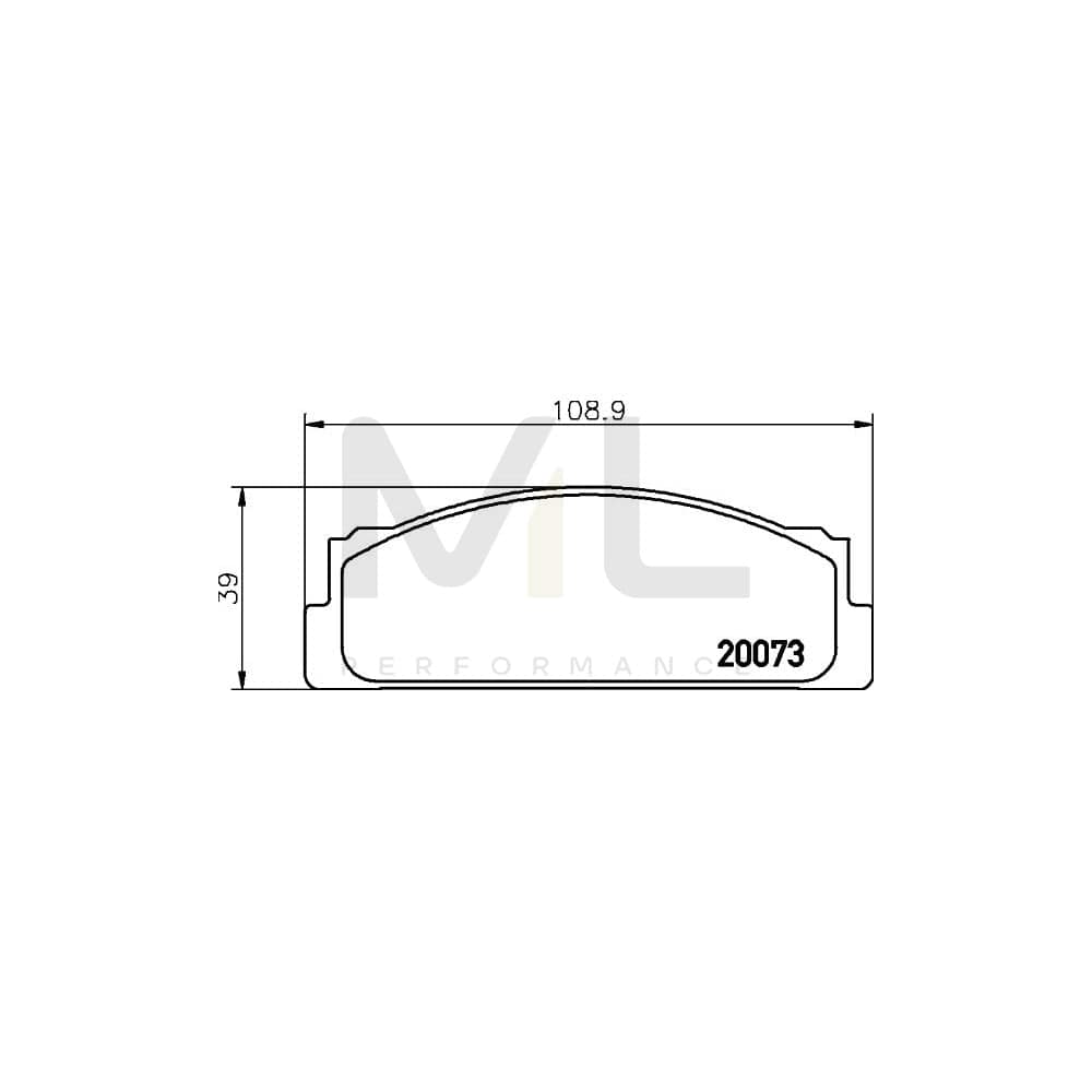 Hella 8DB 355 007-111 Brake Pad Set Not Prepared For Wear Indicator | ML Performance Car Parts