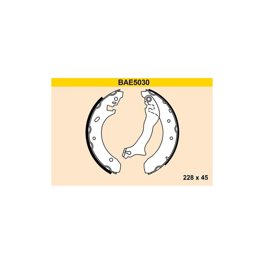 Barum BAE5030 Brake Shoe Set For Ford Mondeo