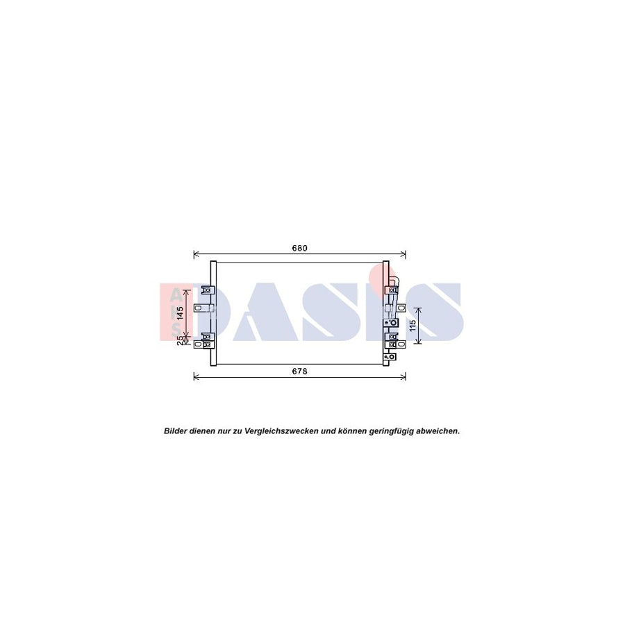 AKS Dasis 512089N Air Conditioning Condenser For Hyundai H100 Platform/Chassis | ML Performance UK