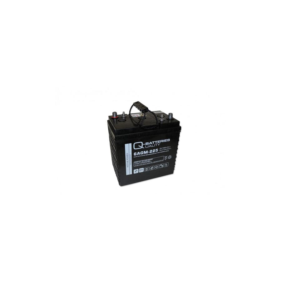 Q-Batteries 6AGM225 Traction battery 6V 185Ah (5h) 210Ah (20h), maintenancefree AGM battery VRLA | ML Performance UK Car Parts