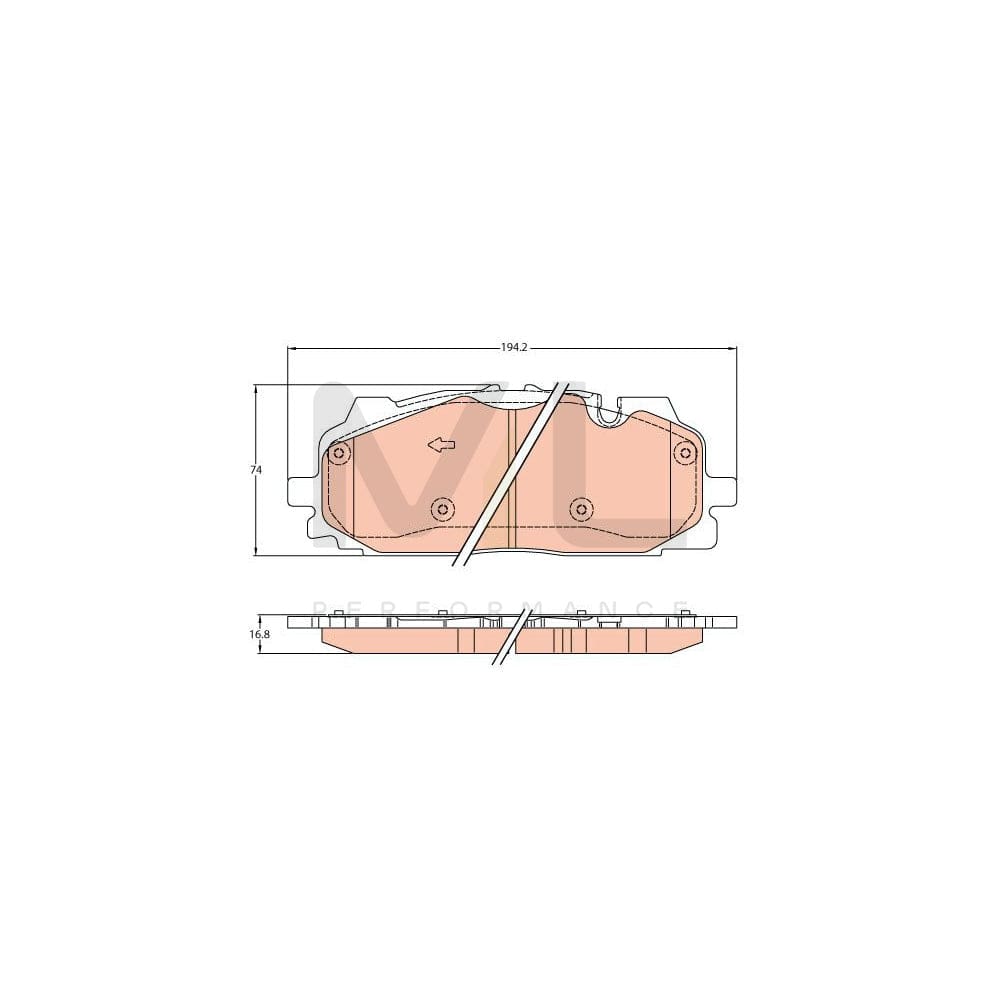 TRW Gdb2158 Brake Pad Set Prepared For Wear Indicator | ML Performance Car Parts