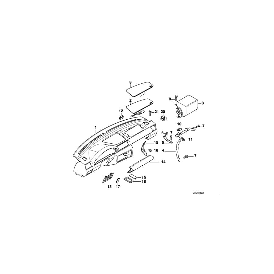 Genuine BMW 51458236966 E36 Cover ANTHRAZIT (Inc. 318ti, 316i 1.6 & 316g) | ML Performance UK Car Parts