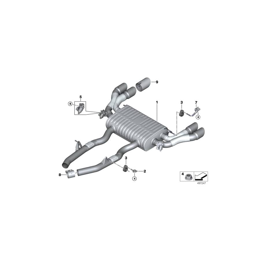 Genuine BMW 18309882488 Bracket, Resonator, Rear Left (Inc. X3 M & X4 M) | ML Performance UK Car Parts