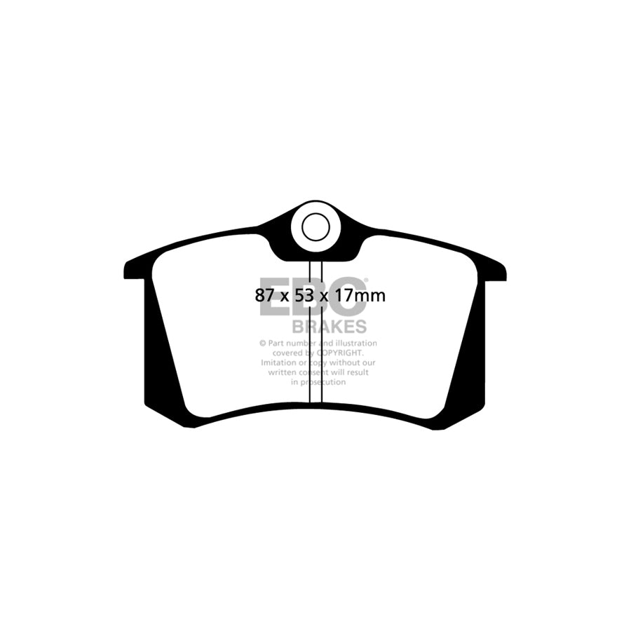 EBC PD06KR033 Audi Skoda Greenstuff Rear Brake Pad & USR Disc Kit - Girling/TRW Caliper (Inc. A3 & Octavia) 2 | ML Performance UK Car Parts