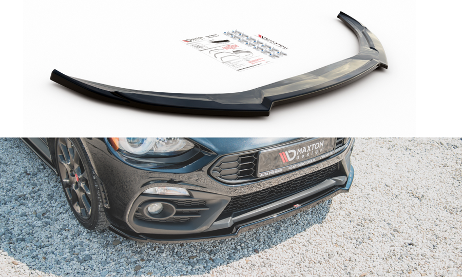 Maxton Design FI-124-1-AB-FD2T Front Splitter Fiat 124 Spider Abarth | ML Performance UK Car Parts