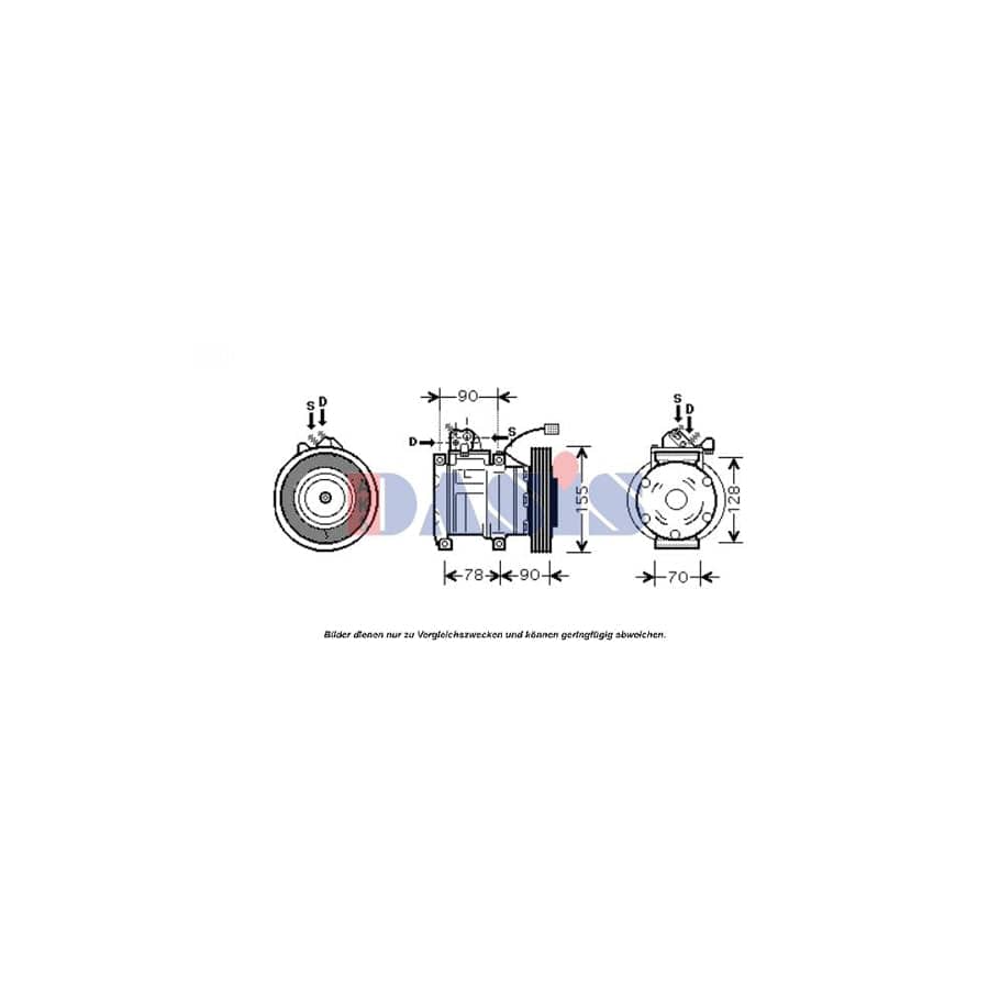 AKS Dasis 851389N Compressor, Air Conditioning | ML Performance UK