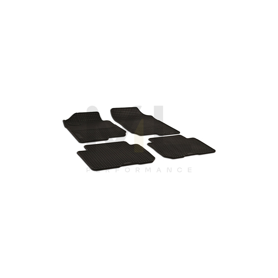 WALSER 50366 Floor mat set for KIA Carens III (UN) Elastomer, Front and Rear, Quantity: 4, Black | ML Performance Car Parts