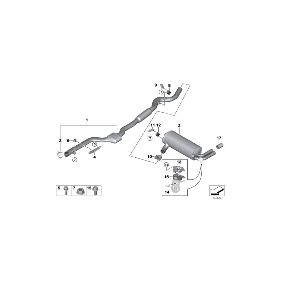 Genuine BMW 18308699962 F36 F31 F32 Rubber Mounting (Inc. 230i, Z4 30i & Z4 20i) | ML Performance UK Car Parts