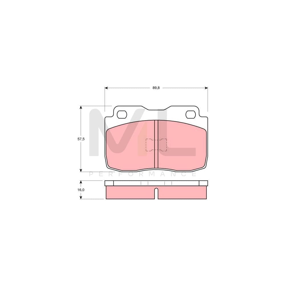 TRW Gdb359 Brake Pad Set Not Prepared For Wear Indicator | ML Performance Car Parts