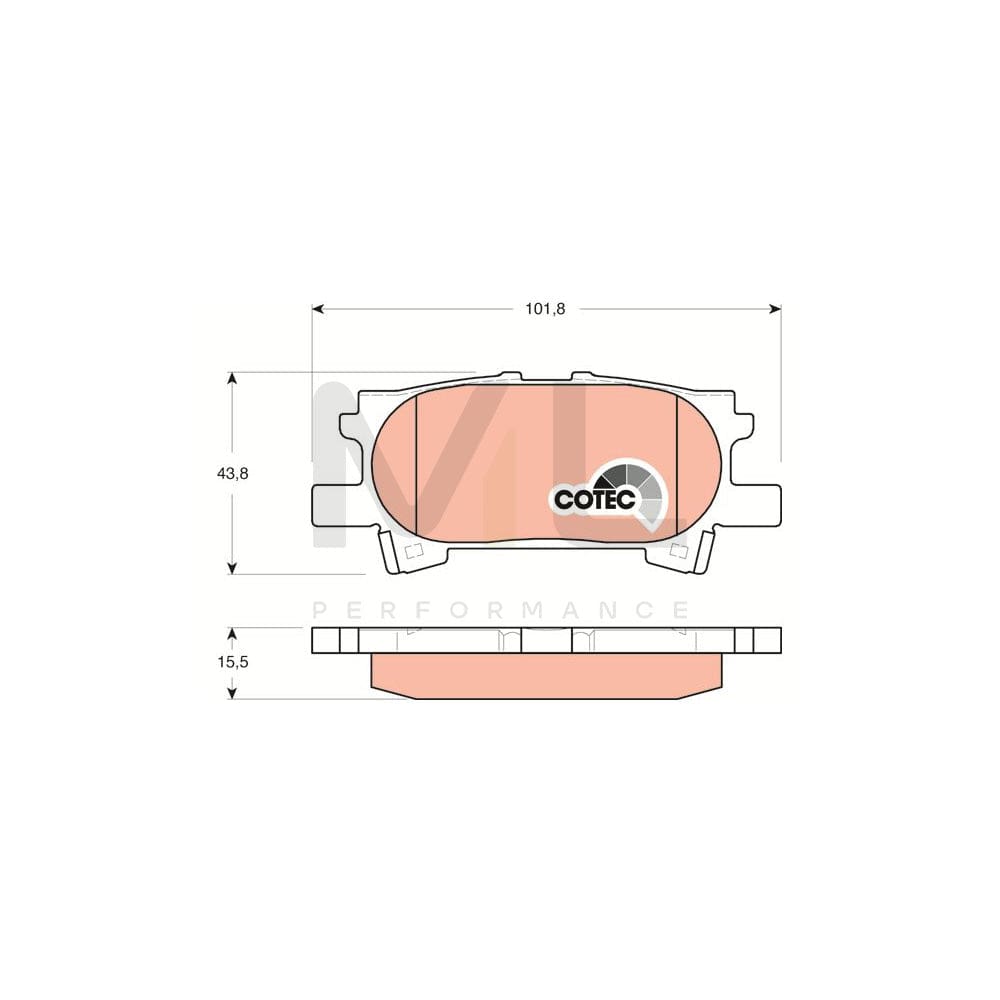 TRW Cotec Gdb3339 Brake Pad Set Not Prepared For Wear Indicator | ML Performance Car Parts