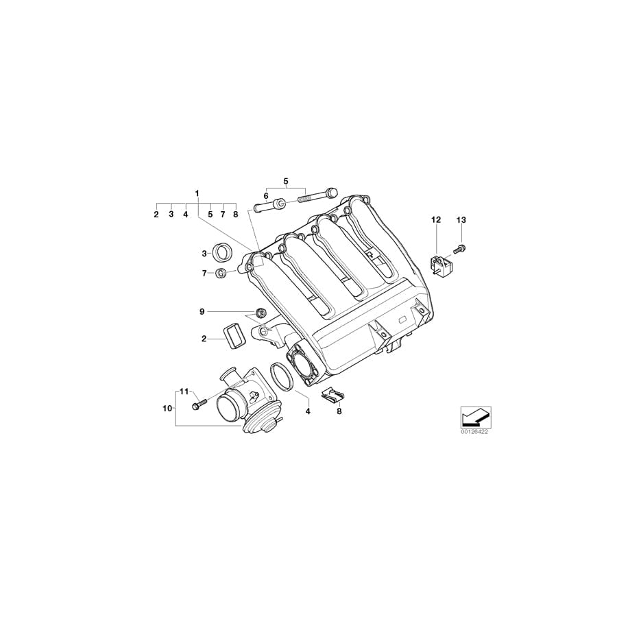 Genuine BMW 11617800578 E46 E90 E91 Intake Manifold (Inc. 318d, 118d & 318td) | ML Performance UK Car Parts