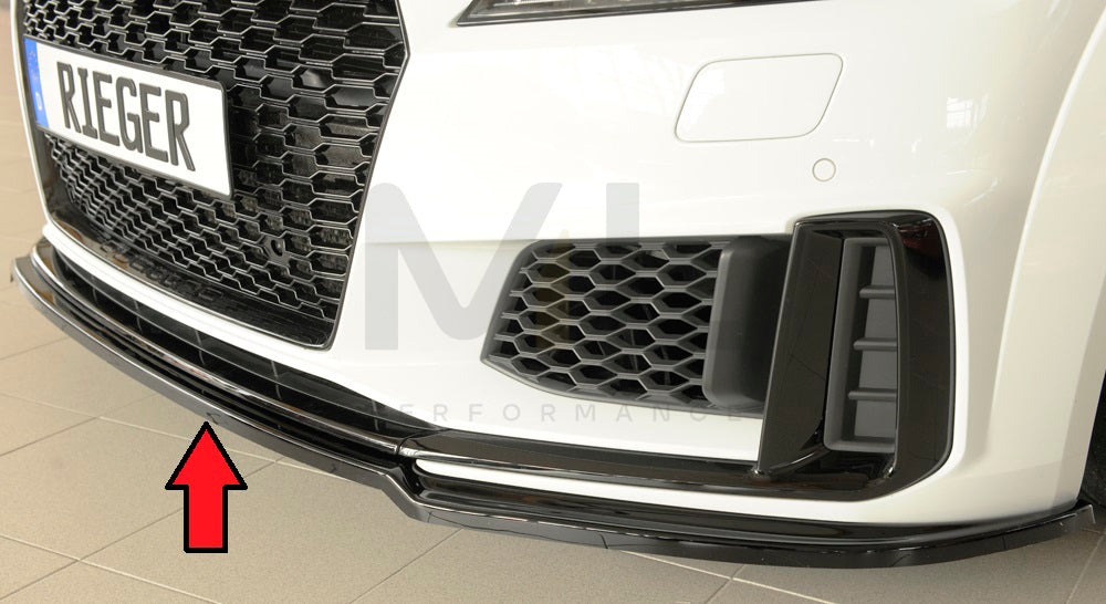 Rieger 00088188 Audi 8J-FV 8S Front Splitter (TT & TTS) 3 | ML Performance UK Car Parts