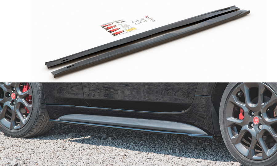 Maxton Design FI-124-1-AB-SD2T Side Skirts Diffusers Fiat 124 Spider Abarth | ML Performance US Car Parts