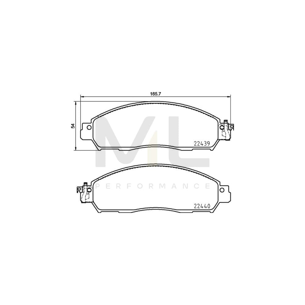 Brembo P 56 120 Brake Pad Set With Acoustic Wear Warning, With Anti-Squeak Plate | ML Performance Car Parts